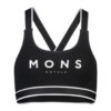 Mons Royale Stella X-Back Womens Bra - Logo Black - L