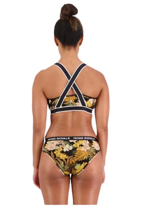 Mons Royale Stella X-Back Womens Bra - Logo Black - L