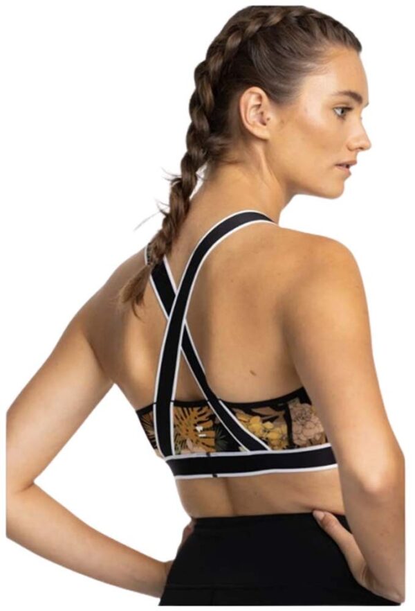 Mons Royale Stella X-Back Womens Bra - Logo Black - L