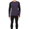 Mons Royale Olympus Mens Merino Long Sleeve Top - Black/9 Iron - L