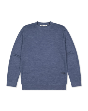 Mons Royale Horizon Mens Merino Long Sleeve Crew T-Shirt - Navy - L