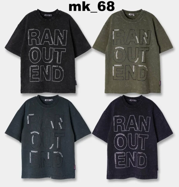 Washed Design T-Shirt For Boys 4-8 Years