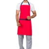 6800901432afc900e22ffd1a_lg Red/Navy Kitchen Bib Apron With Pocket