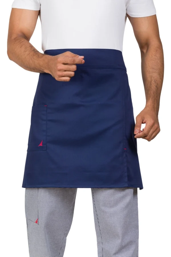 Navy Waist Apron With Pocket
