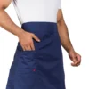 Navy Waist Apron With Pocket