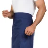 Navy Waist Apron With Pocket