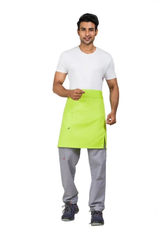 Neon Green Waist Apron With Pocket