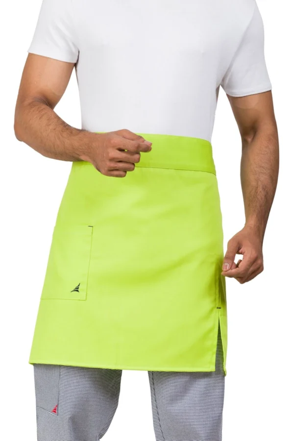 Neon Green Waist Apron With Pocket