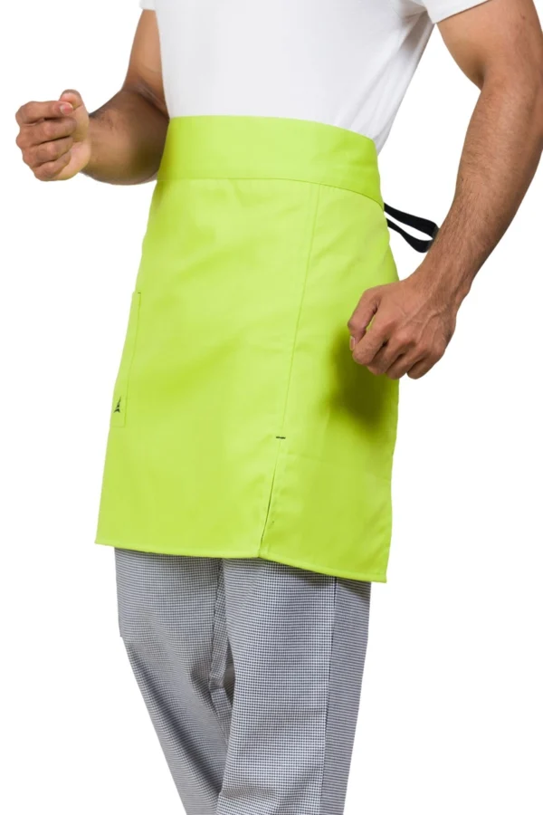 Neon Green Waist Apron With Pocket