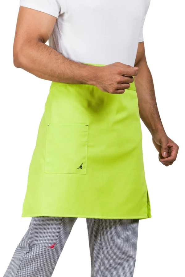Neon Green Waist Apron With Pocket