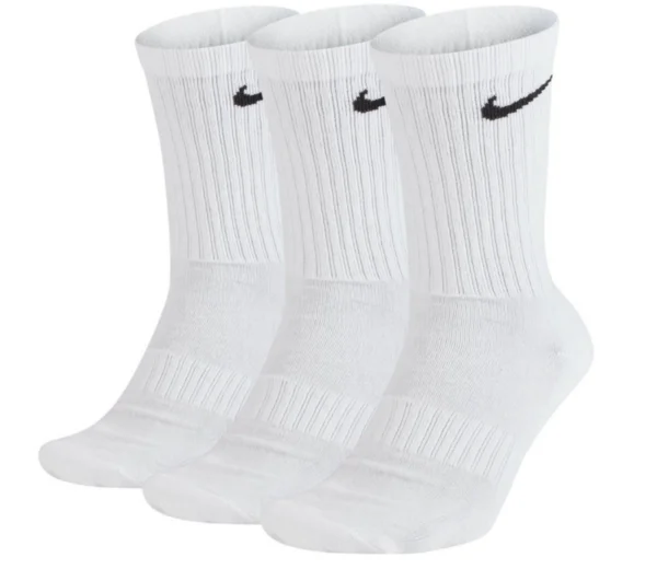 Nike Socks - SX7664-100 - 3 Pack - Classic White Cushioned Crew Socks
