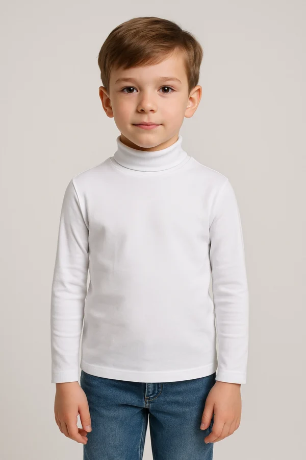 Kids Classic Cotton Turtleneck