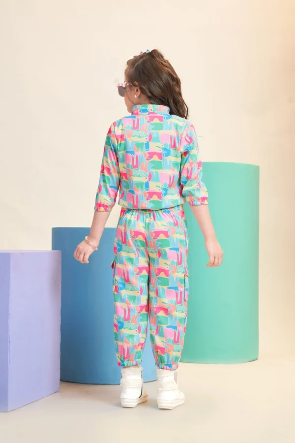 Stylish Multicolour Girls Cotton Casual Set
