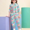 Stylish Multicolour Girls Cotton Casual Set