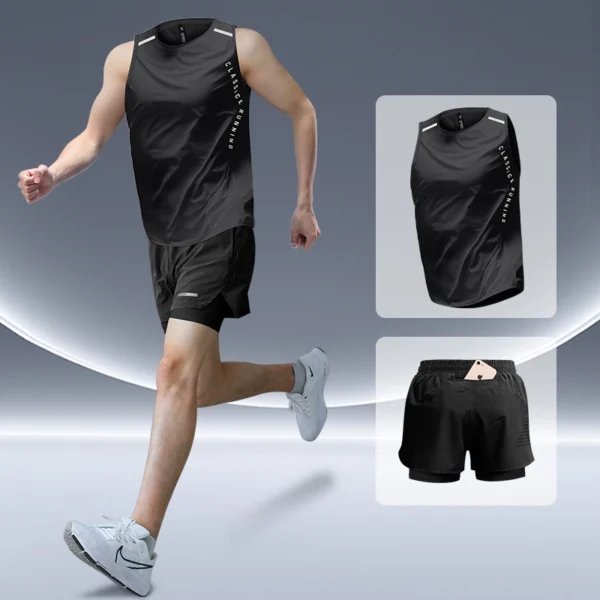 Men's Sport Running Vest Set