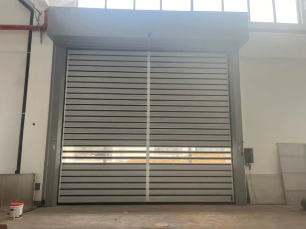 Aluminum Alloy Panel Wind Resistance Foam Core High Speed Spiral Door Warehouse