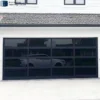 High Quality Frameless Automatic Garage Door With Glass Windproof Frosted Glass Overhead Garage Doors For Exterior Design