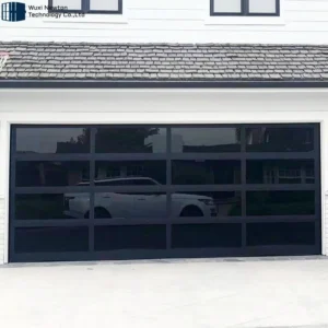 68938e38552e340026a8354f_lg High Quality Frameless Automatic Garage Door With Glass Windproof Frosted Glass Overhead Garage Doors For Exterior Design