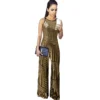 Sleeveless Sequined High Waist Ladies Casual Jumpsuit