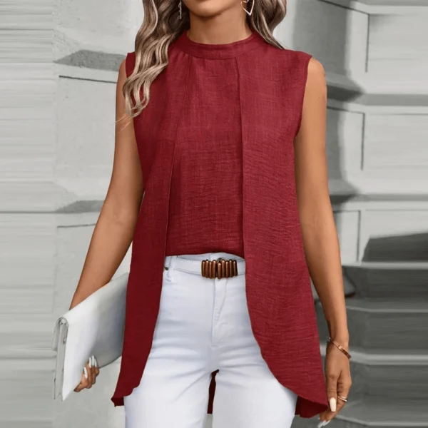 68a8674d83a30414f6677617_lg 2024 New Sleeveless Shirt For Women Vintage Fashion Casual Loose Irregular Hem Tops Personality Shirts Ropa De Mujer Ofertas