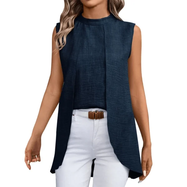 68a8674e83a30414f667765a_lg 2024 New Sleeveless Shirt For Women Vintage Fashion Casual Loose Irregular Hem Tops Personality Shirts Ropa De Mujer Ofertas