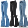 Ladies Jeans Mid-waisted Denim Trousers Stretch Jeans