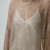 Loose Casual Solid Mohair Sweater Women