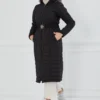 Quilted Long Coat Warm Stylish Outerwear