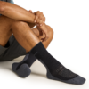 Icebreaker Hike+ Light Mens Merino Crew Socks - Black/Obsidian - L