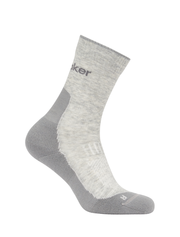 Icebreaker Hike+ Light Mens Merino Crew Socks - Black/Obsidian - L