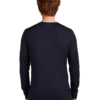 IB0A57BD401100L (2) Icebreaker 200 Oasis Mens Merino Long Sleeve Crewe T-Shirt - Elevation Line - Midnight Navy - L