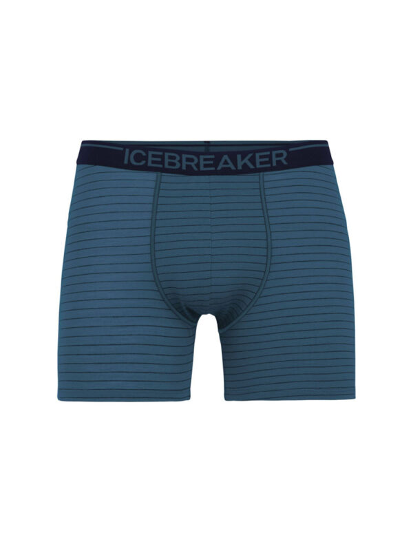 IB103029011100L (1) Icebreaker Anatomica Mens Merino Boxer Underwear - Jet Heather - L