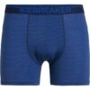 IB103029011100L (2) Icebreaker Anatomica Mens Merino Boxer Underwear - Jet Heather - L