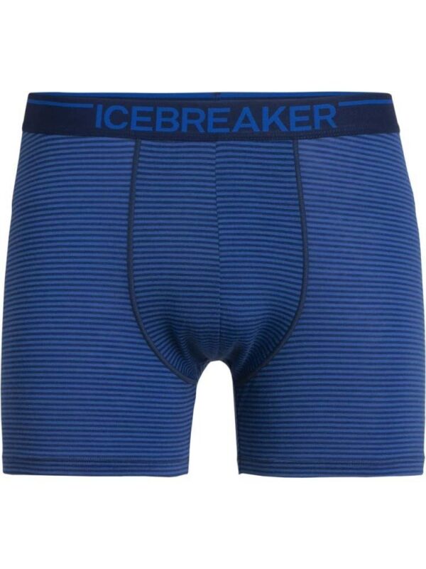 IB103029011100L (2) Icebreaker Anatomica Mens Merino Boxer Underwear - Jet Heather - L