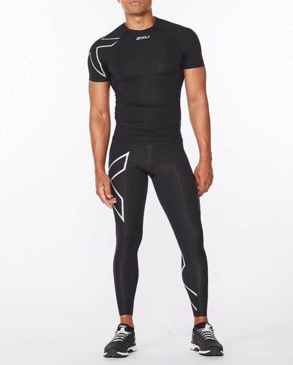 2XU Core Compression S/S - Black/Silver - L