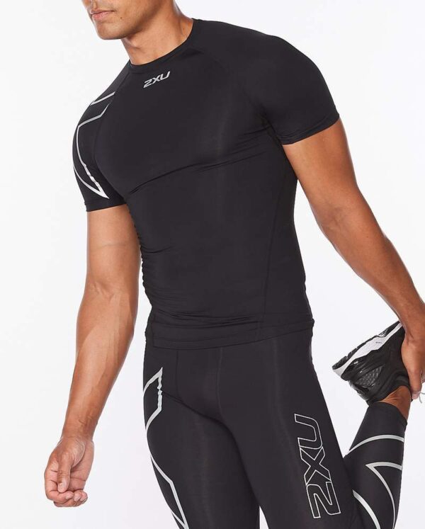 2XU Core Compression S/S - Black/Silver - L