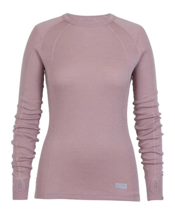 ML001-FOG-16 XTM Merino Womens Crew Neck Base Thermal Top - Black - 8