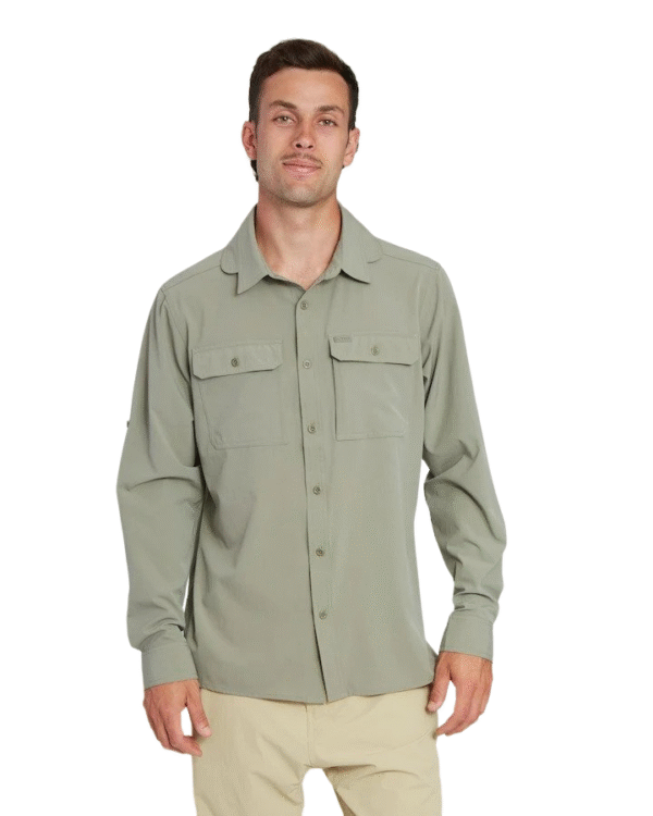 XTM Dunkeld Mens Long Sleeve Hiking Shirt - Sand - L
