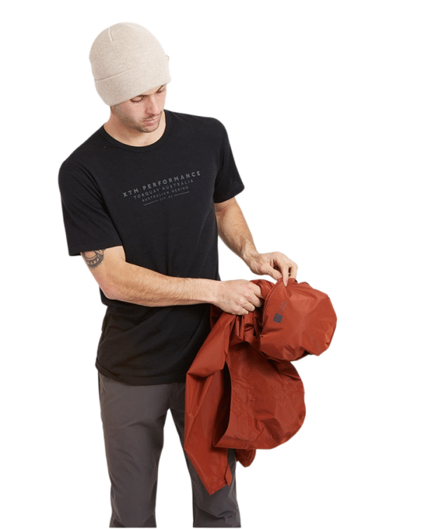 RM004-BRK-L (10) XTM Takayna Mens Premium Waterproof Rain Jacket - Granite - L