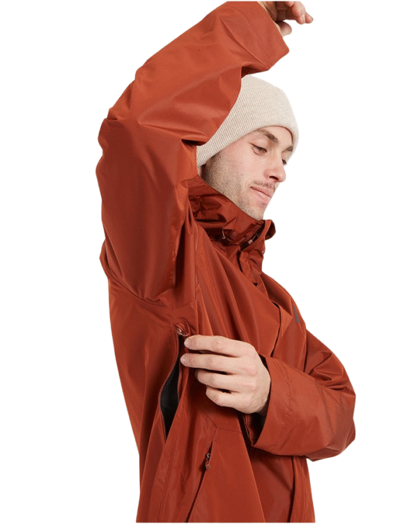 RM004-BRK-L (5) XTM Takayna Mens Premium Waterproof Rain Jacket - Granite - L