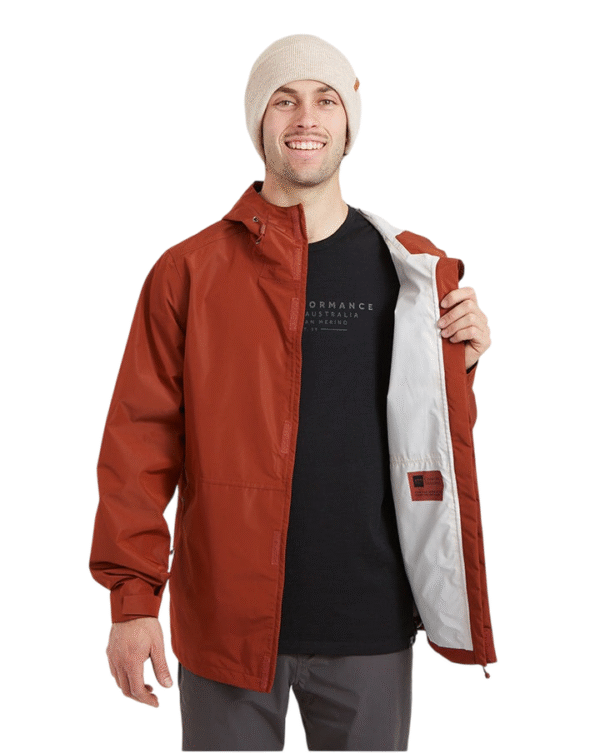 RM004-BRK-L (9) XTM Takayna Mens Premium Waterproof Rain Jacket - Granite - L