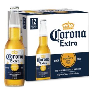 Corona Extra Mexican Lager Import Beer, 12 Pack 12 fl oz Bottles, 4.6% ABV