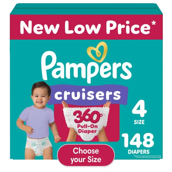 Pampers Cruisers 360 Diapers, Sizes 4-7