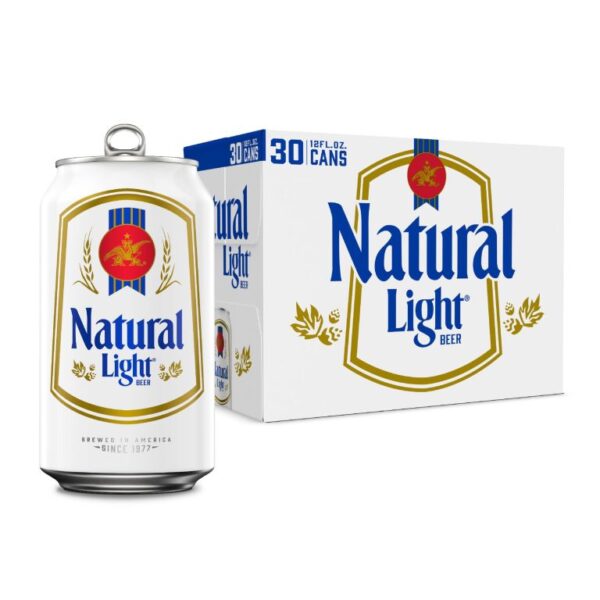 Natural Light American Lager Beer 30 Pack 12 fl oz Aluminum Cans 4.2% ABV