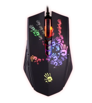 Bloody A60 Light Strike Gaming Mouse, Built-In 160K Memory, 6,200 CPI, Metal X'Glide Armor Boot,Extreme Core 4, 6 Sniper Modes, Ultra Core 3 & 4 Activated