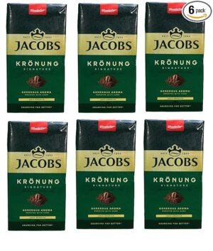 Jacobs Kronung Ground Coffee 500 Gram, 1.76 Ounce (Pack of 6)